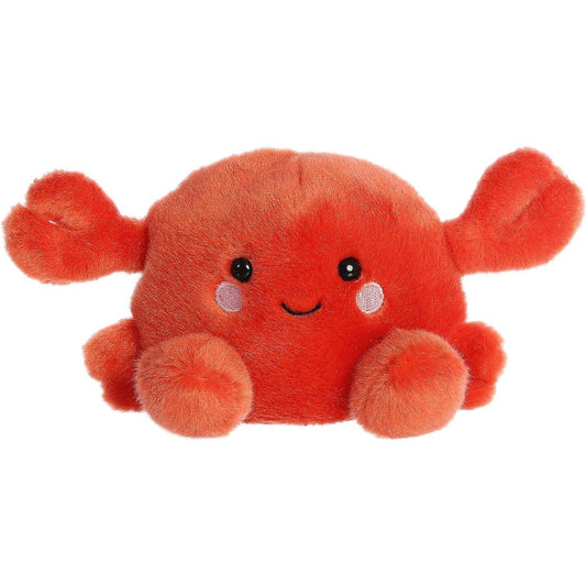 Front view thumbnail of the cute Snippy Crab plush sitting straight, highlighting its wide outstretched pincers and dark safety eyes.