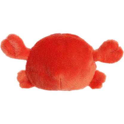 Rear view thumbnail of the Aurora crab stuffed toy displaying its smooth, solid red plush back and outstretched side claws.