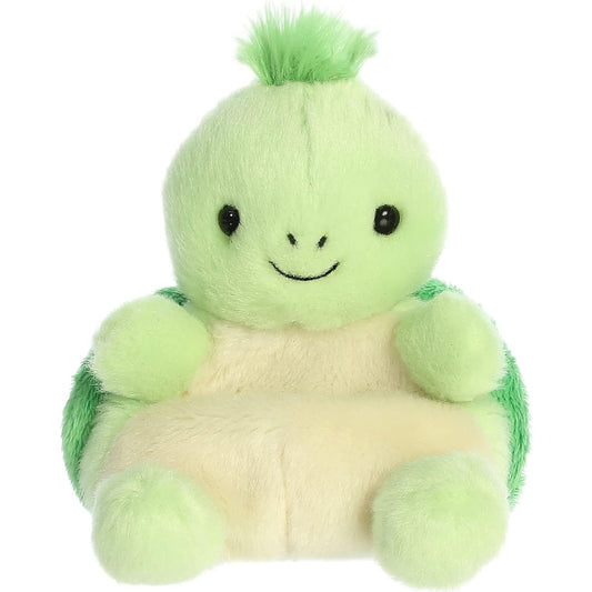 Front view thumbnail of the cute Tiny Turtle plush sitting straight, highlighting its symmetrical face, sweet stitched smile, and outspread small limbs.