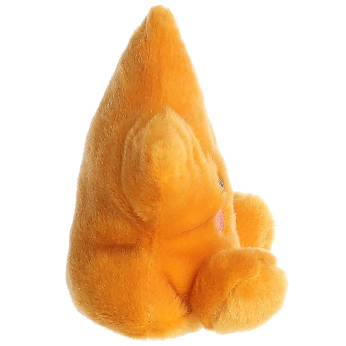 Side profile view of the Treasure Starfish stuffed animal highlighting its plump shape and soft orange back.