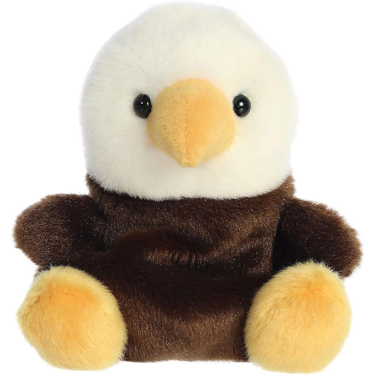 Front view thumbnail of the cute Murphy Bald Eagle plush sitting straight, highlighting its dark safety eyes and friendly expression.