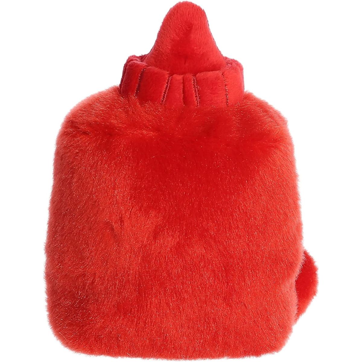 Rear view thumbnail of the Aurora ketchup stuffed toy displaying its smooth, solid red plush bottle backing.