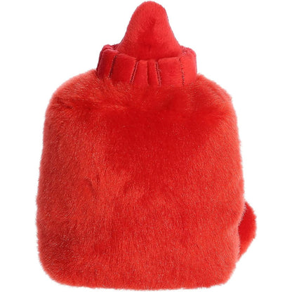 Rear view thumbnail of the Aurora ketchup stuffed toy displaying its smooth, solid red plush bottle backing.