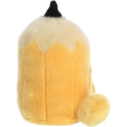 Side profile thumbnail of the mini pencil plush showcasing its soft, rounded cylindrical depth and clean upright posture.