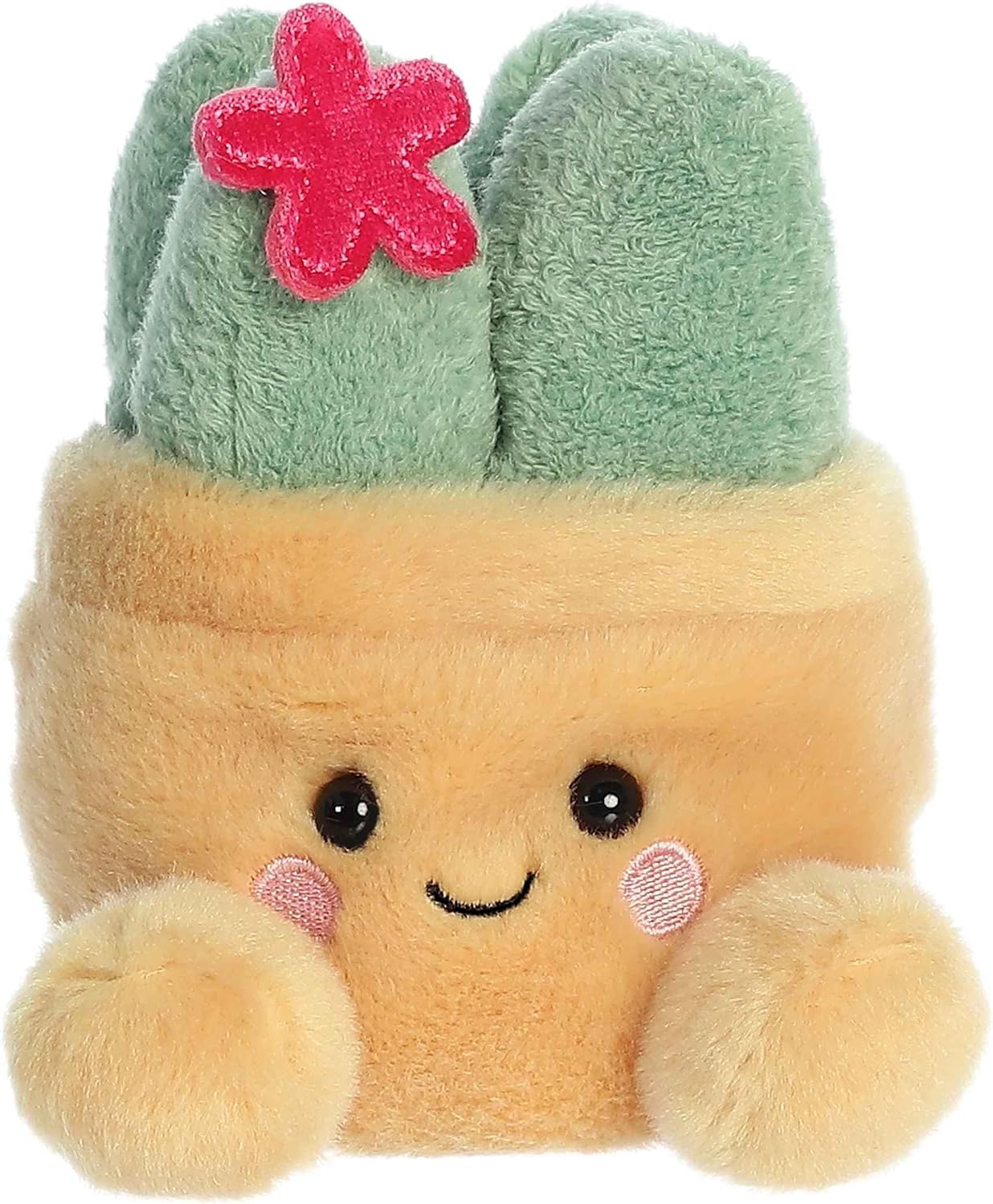 Front view thumbnail of the cute Seyla Succulent plush sitting straight, highlighting its friendly expression and tiny extended tan feet.