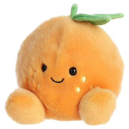 Angled view of the sweet Palm Pals Tangie Orange plush looking slightly to the right.