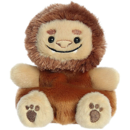 Front view thumbnail of the cute Brock Big Foot plush sitting straight, highlighting its wide stitched smile and symmetrical tan feet.