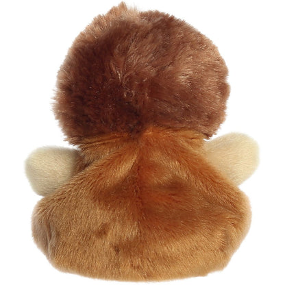 Rear thumbnail view of the Aurora Bigfoot stuffed toy displaying its smooth brown plush back and shaggy dark brown hair hood.