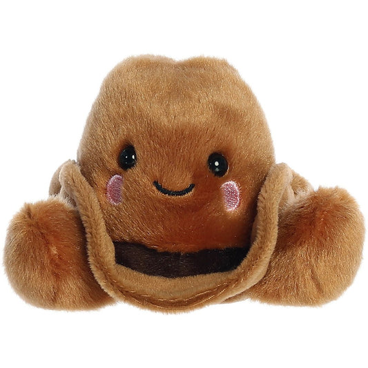 Front view thumbnail of the cute Orville Cowboy Hat plush sitting straight, highlighting its symmetrical brim and rosy pink blushing cheeks.