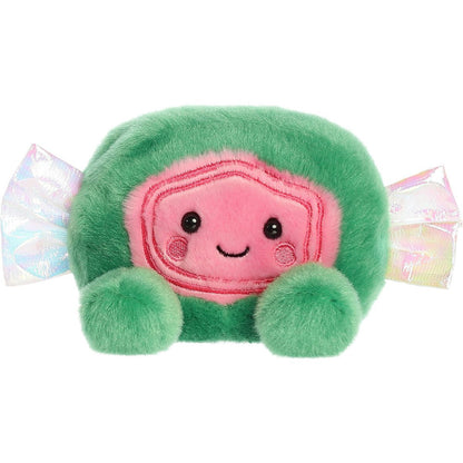 Front view thumbnail of the cute Jetty Saltwater Taffy plush sitting straight, showcasing its symmetrical candy shape and extended iridescent twists.