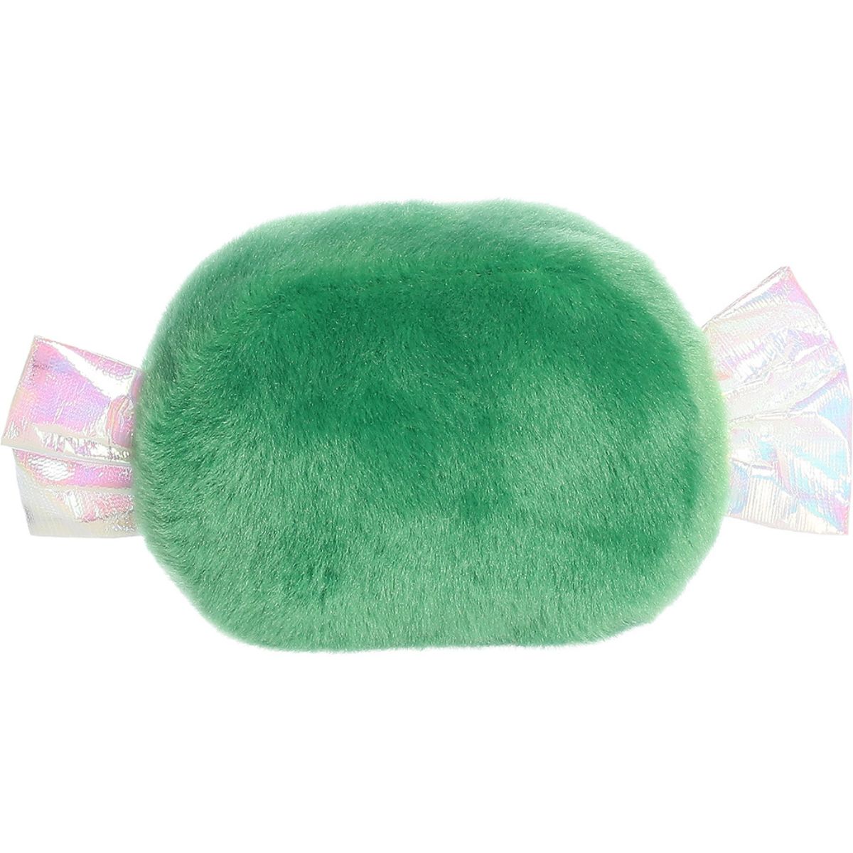Rear thumbnail view of the Aurora candy stuffed toy displaying its smooth, solid green plush back.
