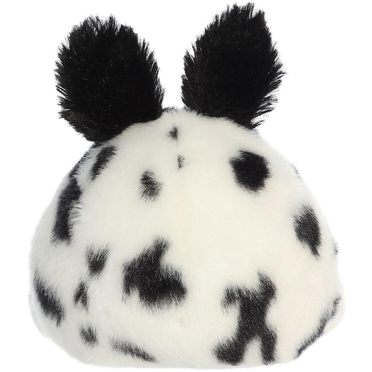 Rear thumbnail view of the Aurora sea bunny stuffed toy displaying its densely spotted black and white plush back and ears.