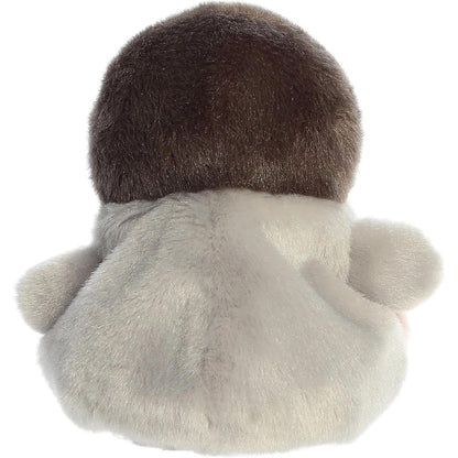 Rear thumbnail view of the Aurora pigeon stuffed toy displaying its smooth grey plush back and brown head.