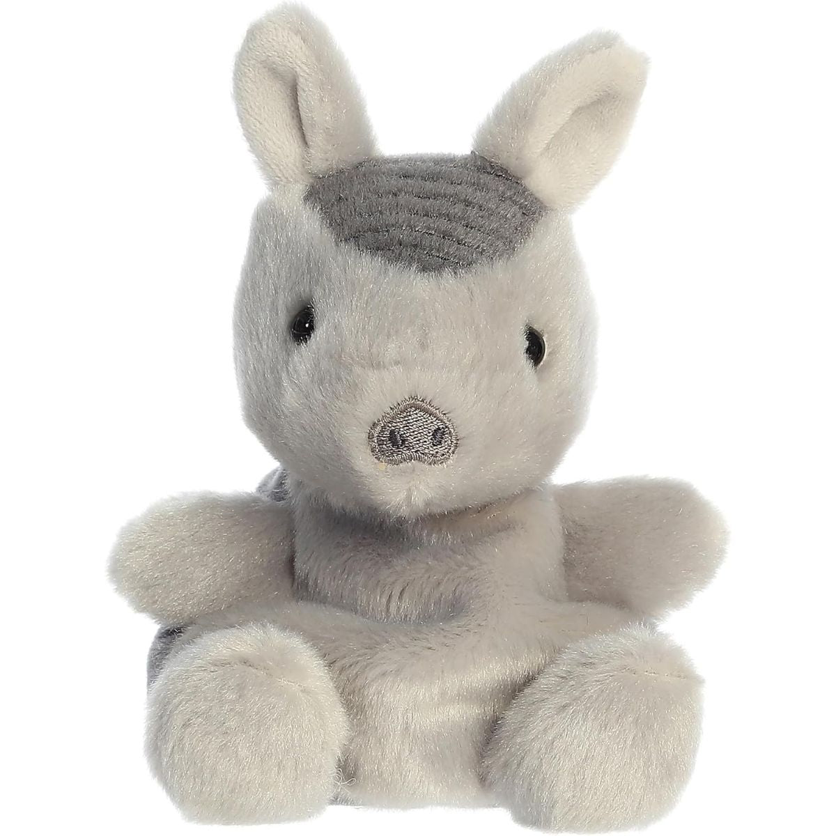 Front view thumbnail of the cute Antonia Armadillo plush sitting straight, highlighting its symmetrical face and outspread tiny arms.
