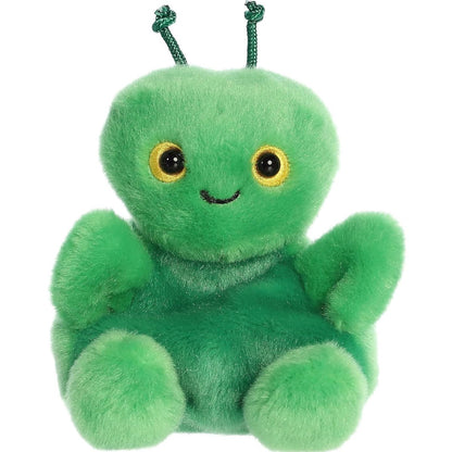 A close-up front portrait thumbnail of the Kai Praying Mantis plush showcasing its sweet smiling mouth and large curious eyes.