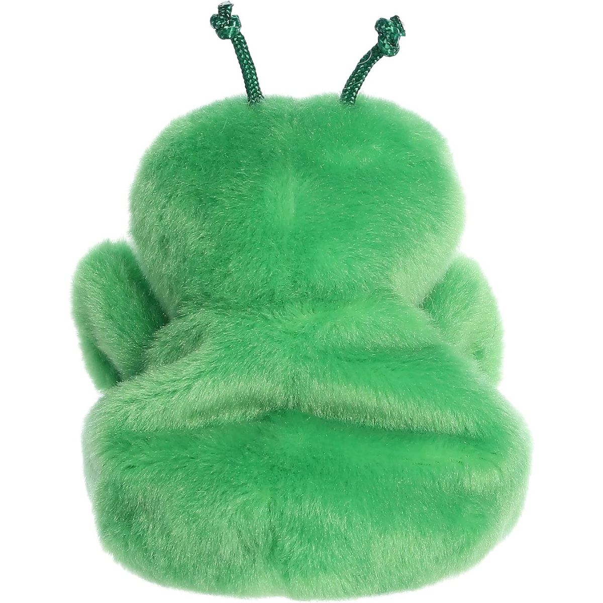 The rear thumbnail view of the green Aurora insect stuffed toy displaying its clean, fuzzy back and soft folded arms.