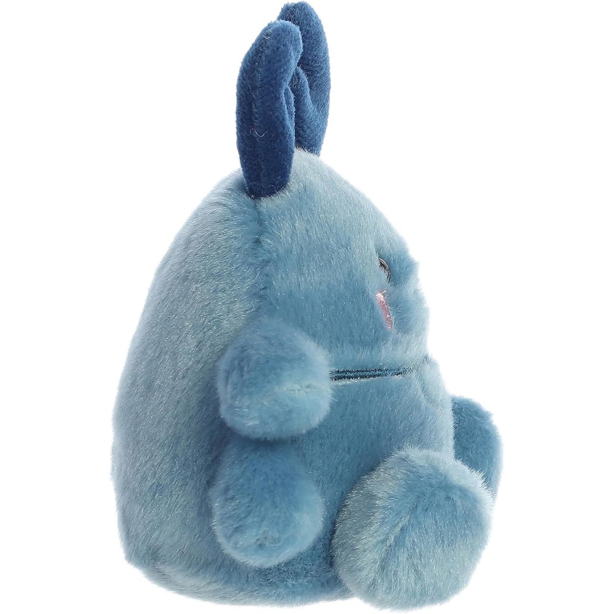 The right side profile thumbnail of the sitting blue beetle plush highlighting its rounded body shape and plush leg segments.