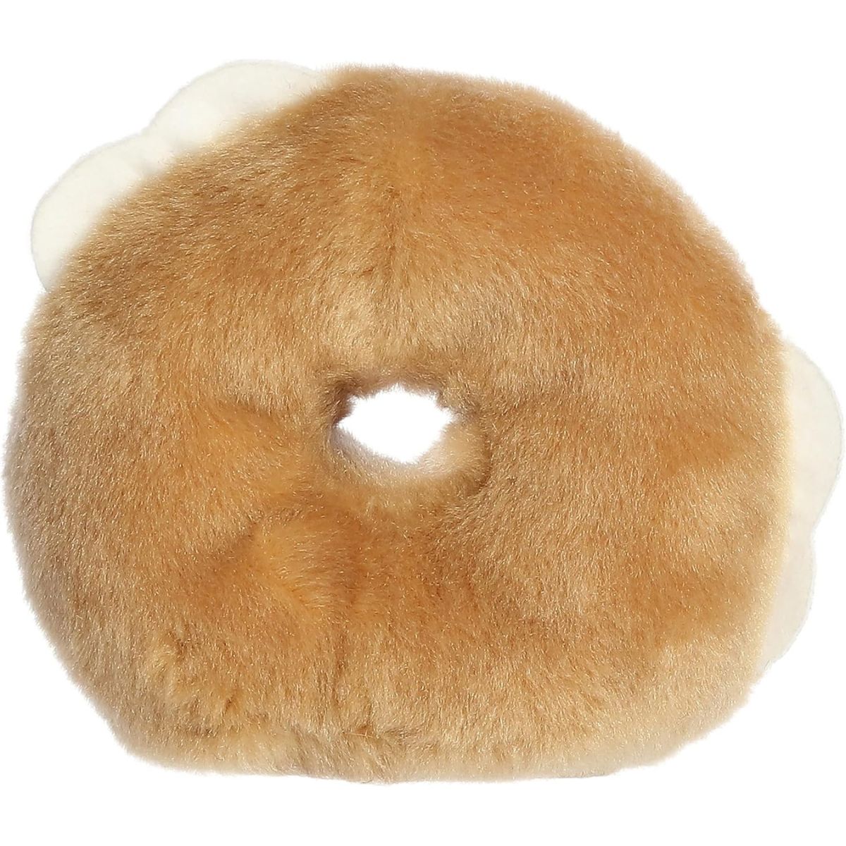 The rear thumbnail view of the golden-brown Aurora food plush toy displaying the white cream cheese backing.