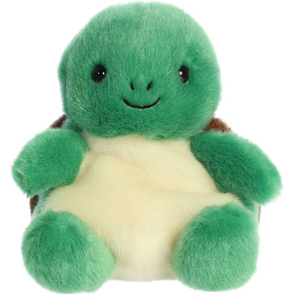 A close-up front portrait thumbnail of the green Honu Sea Turtle plush showing its embroidered smile and front flippers.