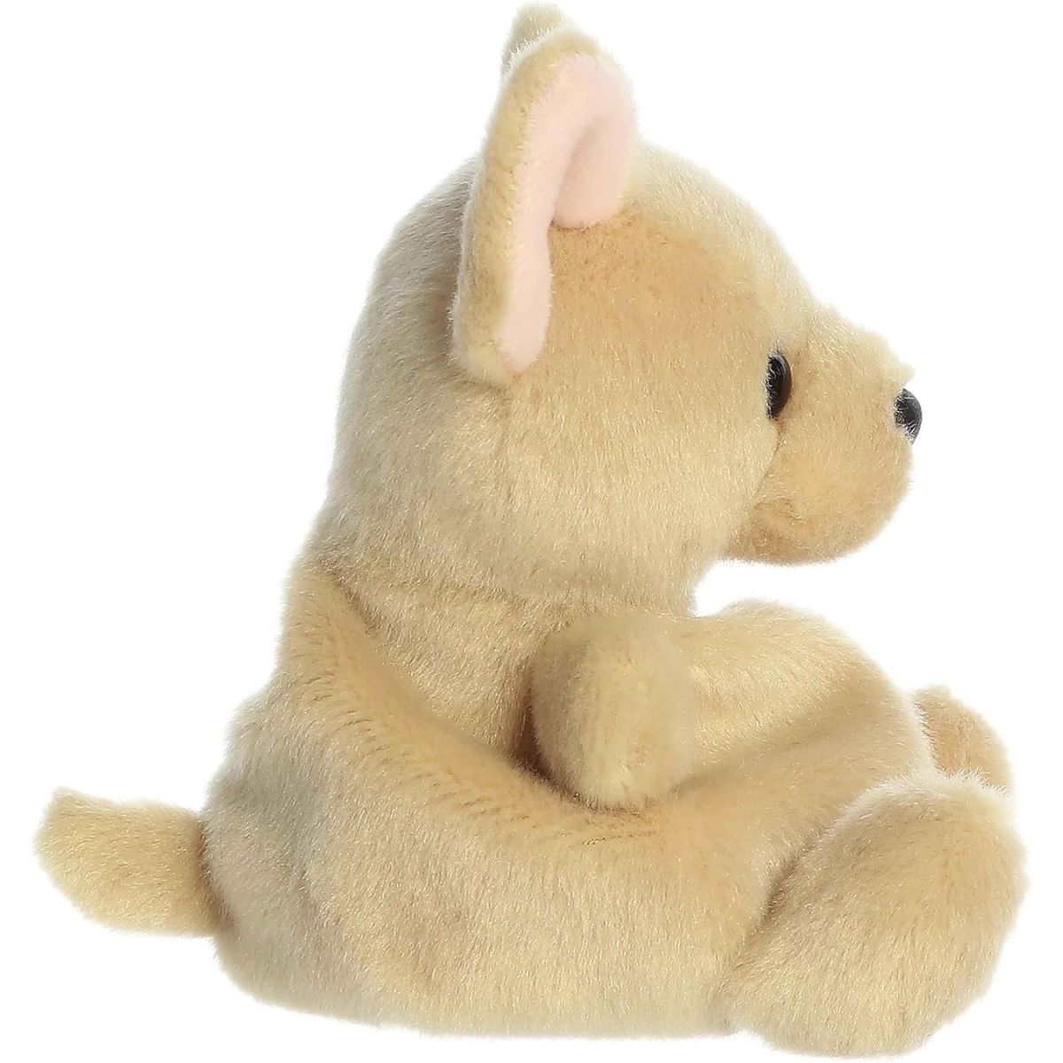 The right side profile thumbnail of the sitting tan chihuahua plush highlighting its perky ears and short pointed fabric tail.
