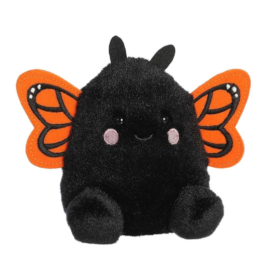 A close-up front portrait thumbnail of the Reyna Butterfly plush showing its tiny black antennae, pink cheeks, and smile.