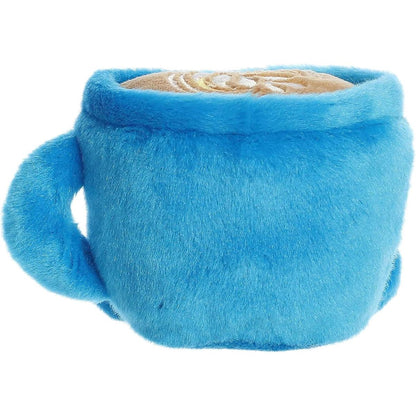 The rear thumbnail view of the blue Aurora cafe plush toy displaying its smooth backing and clean mug shape.