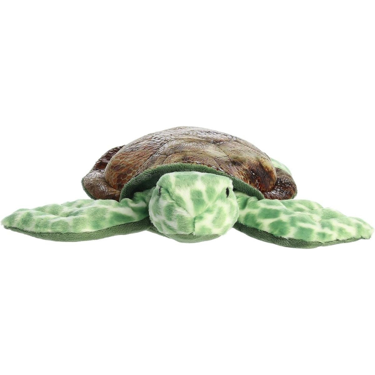Front view thumbnail of the sea turtle plush facing forward with outstretched front flippers and dark safety eyes.
