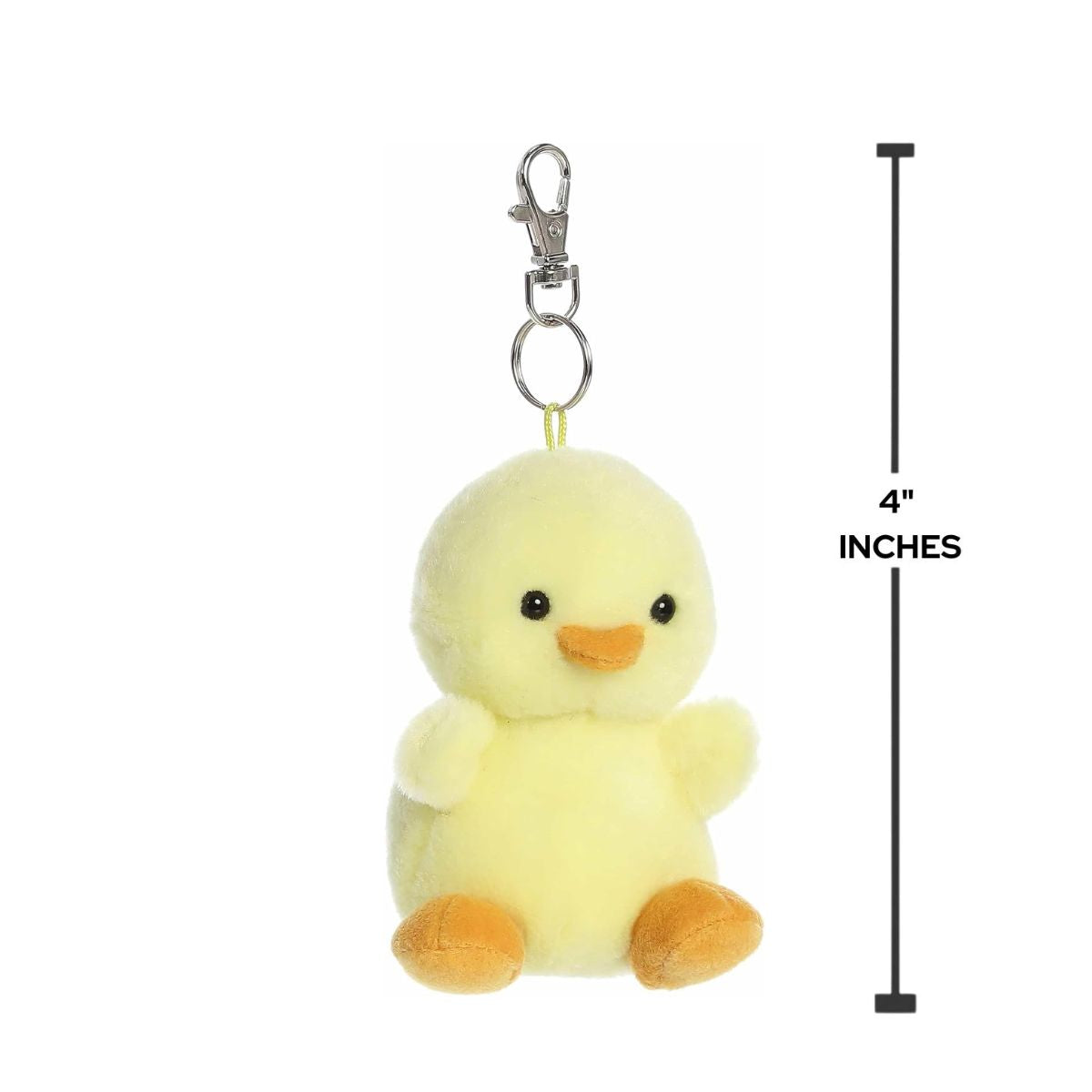 Detail of Betsy Chick's fluffy yellow body, sweet orange beak, and friendly embroidered expression.