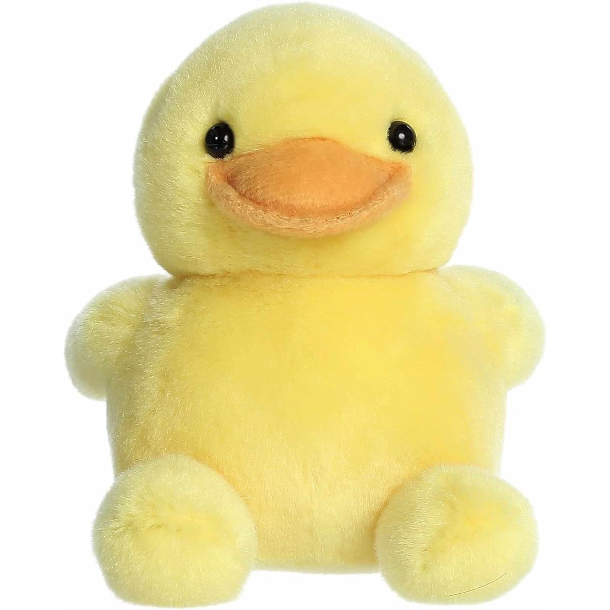 A direct front portrait thumbnail of the mini Tubby Rubber Ducky plush showing its symmetrical face and small side wings.