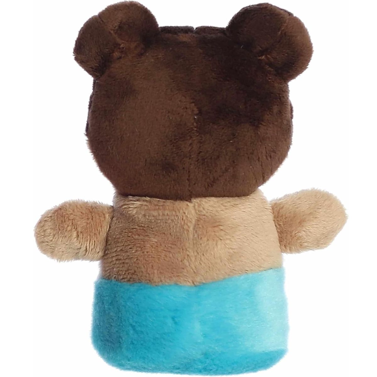  The rear thumbnail view of the brown-haired Aurora mermaid stuffed toy showing her smooth plush back and solid turquoise tail base.