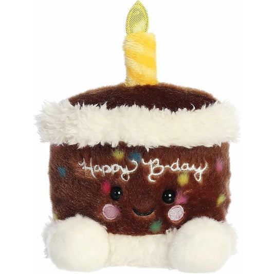 A close-up front portrait thumbnail of the Choco B'Day cake plush showcasing its smiling face, pink cheeks, and embroidered sprinkles.