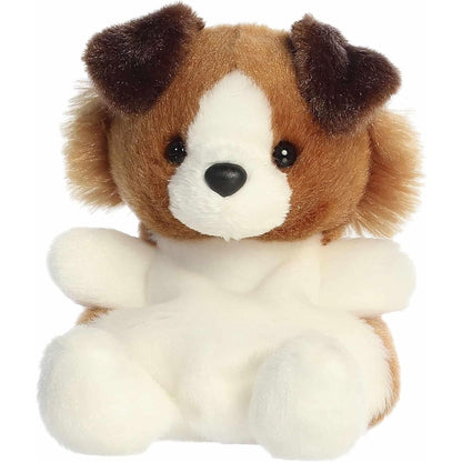 A direct front close-up thumbnail of the Fia Sheltie dog plush showcasing its sweet black nose and white furry chest.