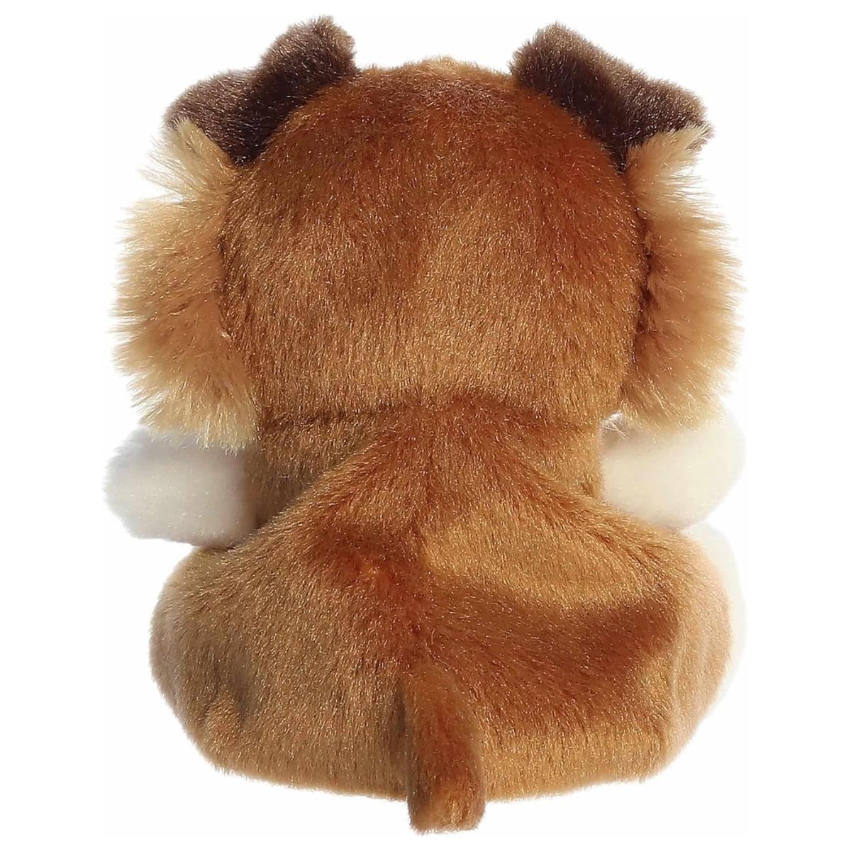 The rear thumbnail view of the brown Aurora dog stuffed toy displaying its soft golden-brown back fur and dark ears.