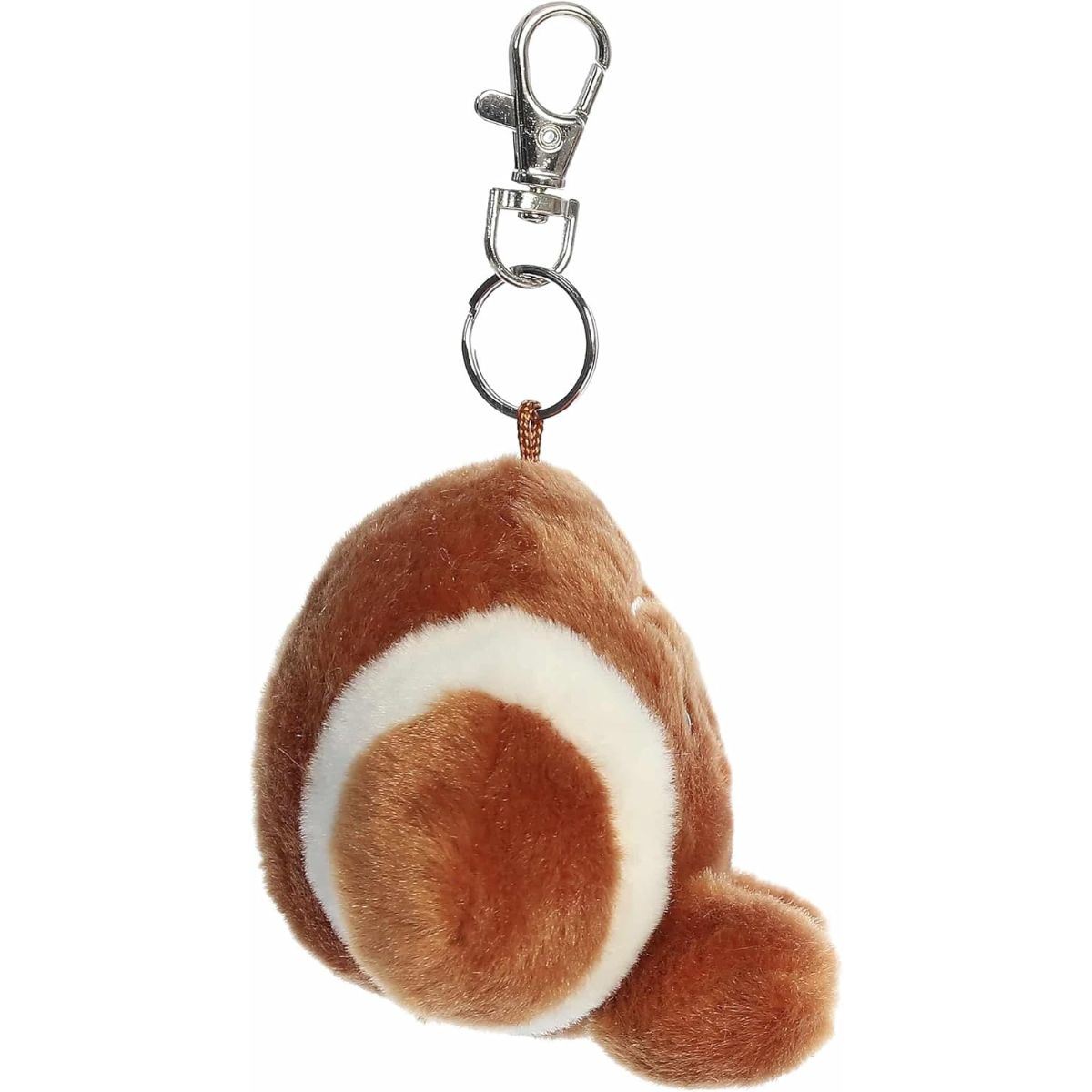 Side profile view of the Aurora Palm Pals Tackle Football highlighting its oval shape and attached keychain clip.