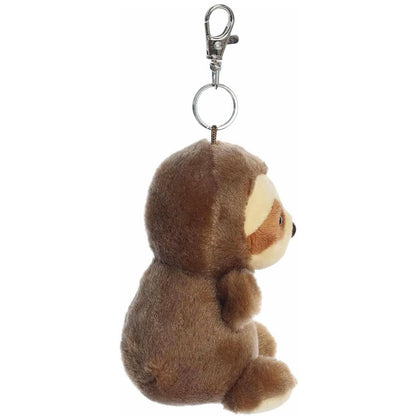 4-inch Slomo Sloth Palm Pal Clip-On held in hand to show its portable, palm-sized design.