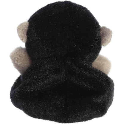 Back view of the cuddly black Palm Pals gorilla stuffed toy.