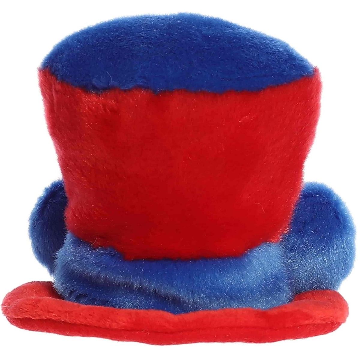 Back view of the cuddly red, white, and blue Palm Pals hat stuffed animal.