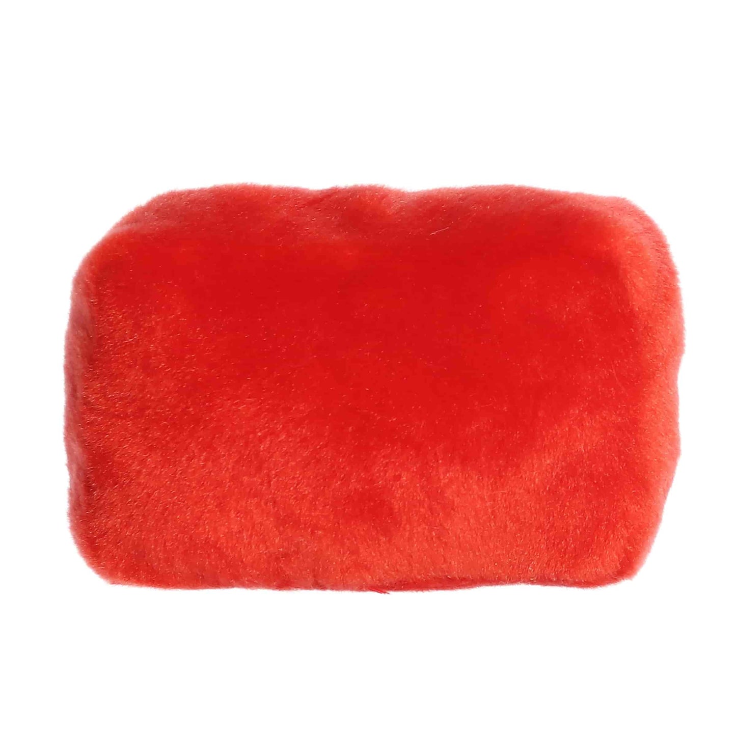 Back view of the cuddly solid red Palm Pals flag stuffed toy.