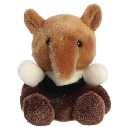 Straight front view of the Anita Anteater plush toy highlighting her long nose, dark eyes, and upright sitting position.