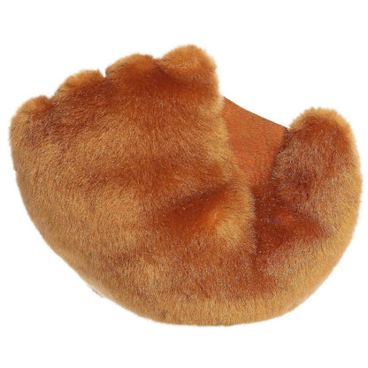 Rear look at the brown sports-themed plush emphasizing its smooth, rounded back.