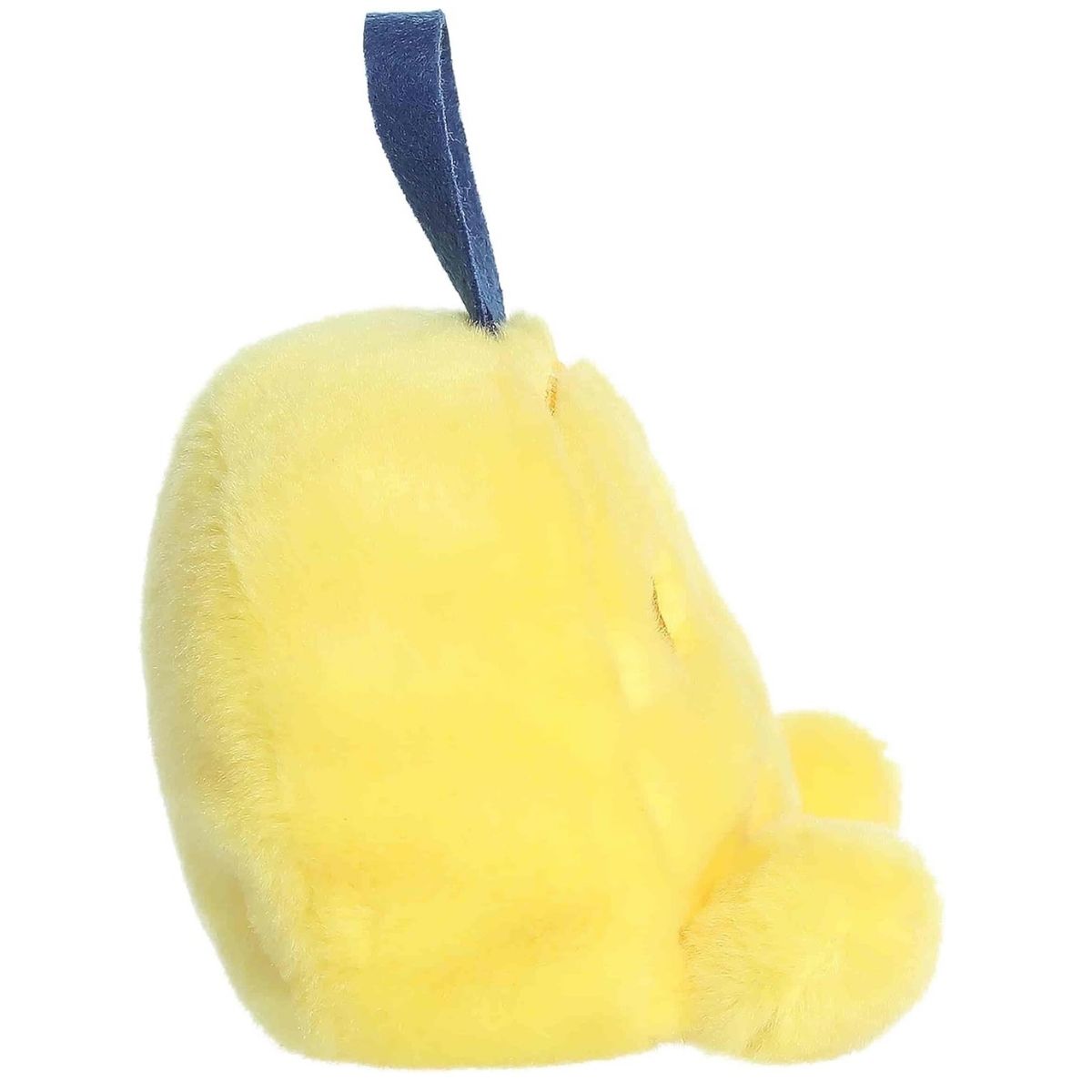 Profile angle of the Champs Gold Medal toy highlighting its rounded shape and top blue ribbon.