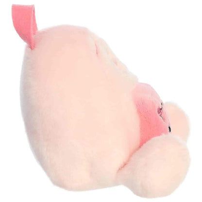 Side angle of the Francisca Backpack toy showing its rounded shape and little pink feet.