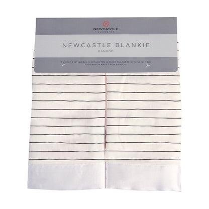 Newcastle Classics Pencil Stripe 100% Natural Bamboo Muslin Security Blankie Blanket