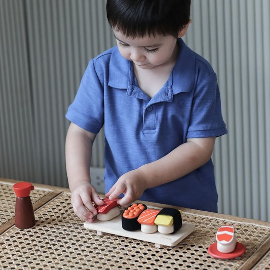 PlanToys® 8 Piece Wooden Pretend Play Sushi Set