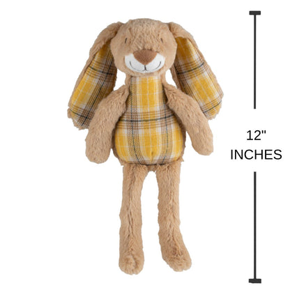 Happy Horse Rabbit Riley plush bunny displaying a 12-inch height indicator graphic next to it.