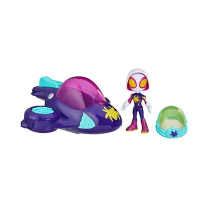 Marvel Spidey and His Amazing Friends Web-Spinners Ghost-Spider with Glide Spinner Toy Car