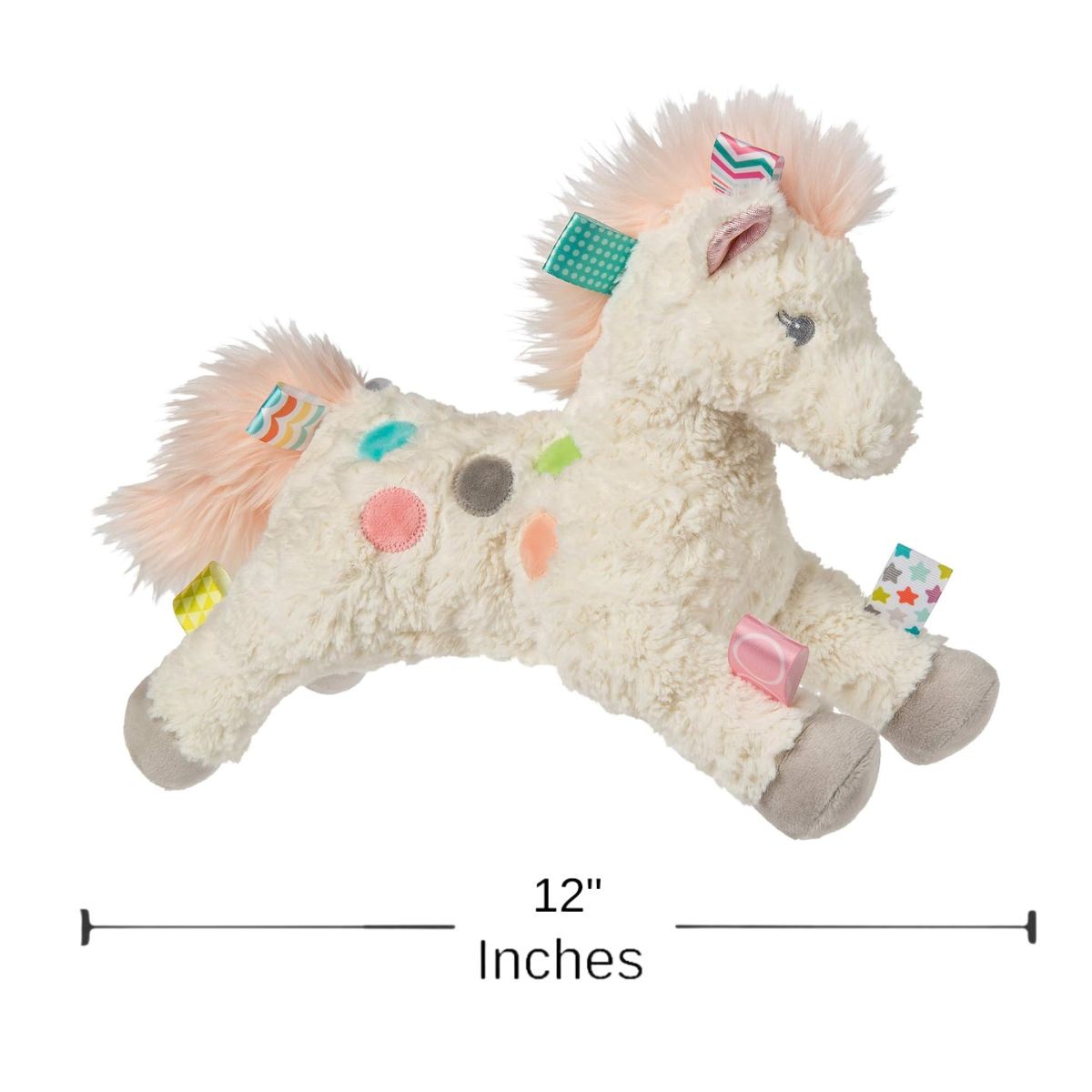 12-inch Mary Meyer Taggies Painted Pony, an ideal sensory companion for nurseries and baby play.
