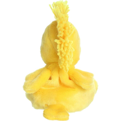 Rear thumbnail view of the Aurora Woodstock stuffed toy displaying its bright yellow back and the reverse side of his spiky crest.