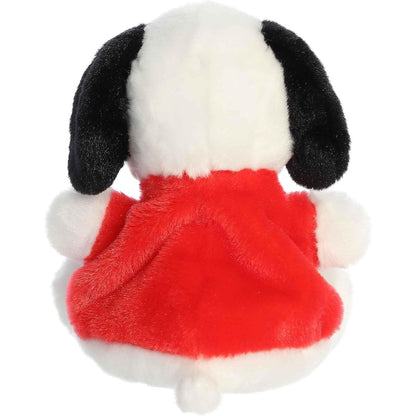 Rear thumbnail view of the Aurora Joe Cool stuffed toy displaying his white back, floppy black ears, and the reverse side of his red shirt.