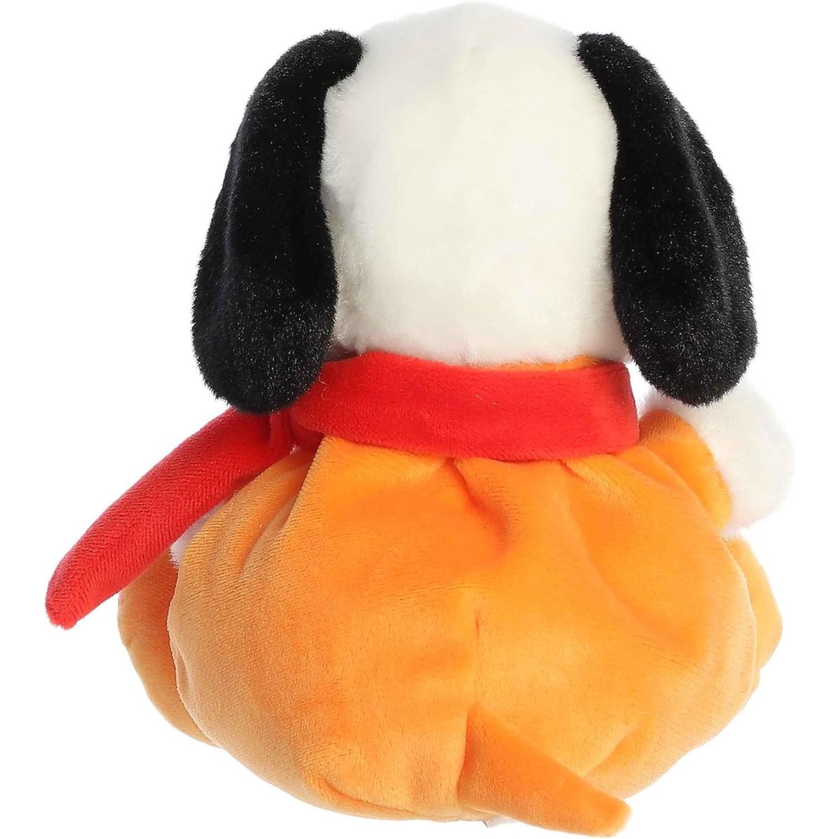 The rear thumbnail view of the white Aurora licensed Astronaut Snoopy toy showing the back of his orange suit and black ears.